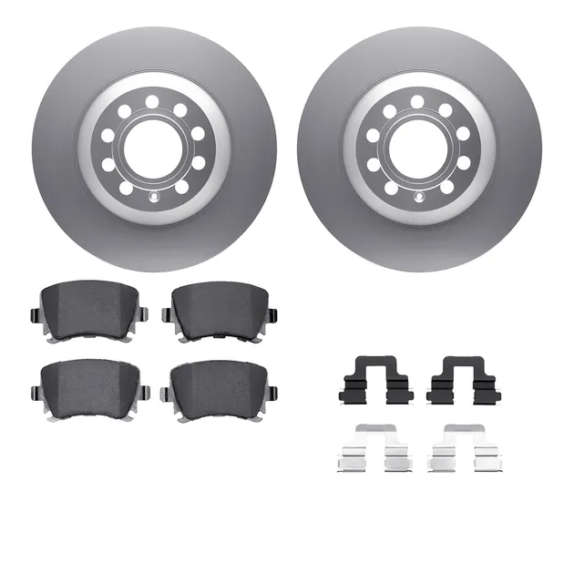 R1 Concepts WDTH1-73024 Brake Rotors - Carbon Coated W/ Euro Ceramic Pads & Hdw